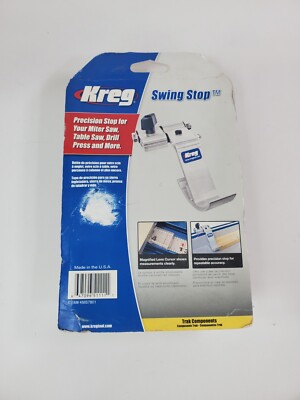 Kreg Swing Stop KMS7801 Precision Stop Miter Table Saw Drill Press Wood Worker