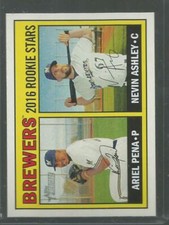 2016 Topps Heritage #170 Ariel Pena/Nevin Ashley RC Rookie Brewers 