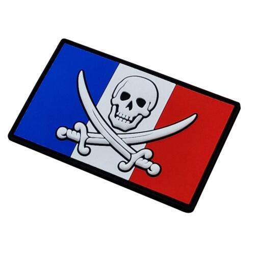 Jolly Roger France Flag Drapeau PVC pirate Calico Jack tactical morale patch - Bild 1 von 1