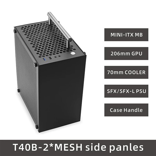ITX Black Case 7L Gaming Computer Chassis Compact transparent PC Support SFX - 第 8/27 張圖片