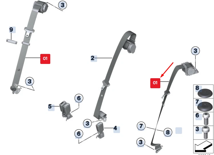 BMW X3 F25 Sicherheitsgurt hinten links 72117258444 7258444 NEU 