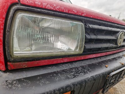 VW JETTA GOLF MK2 FRONT SQUARE HEADLIGHTS GRILLE SLAM PANEL SET