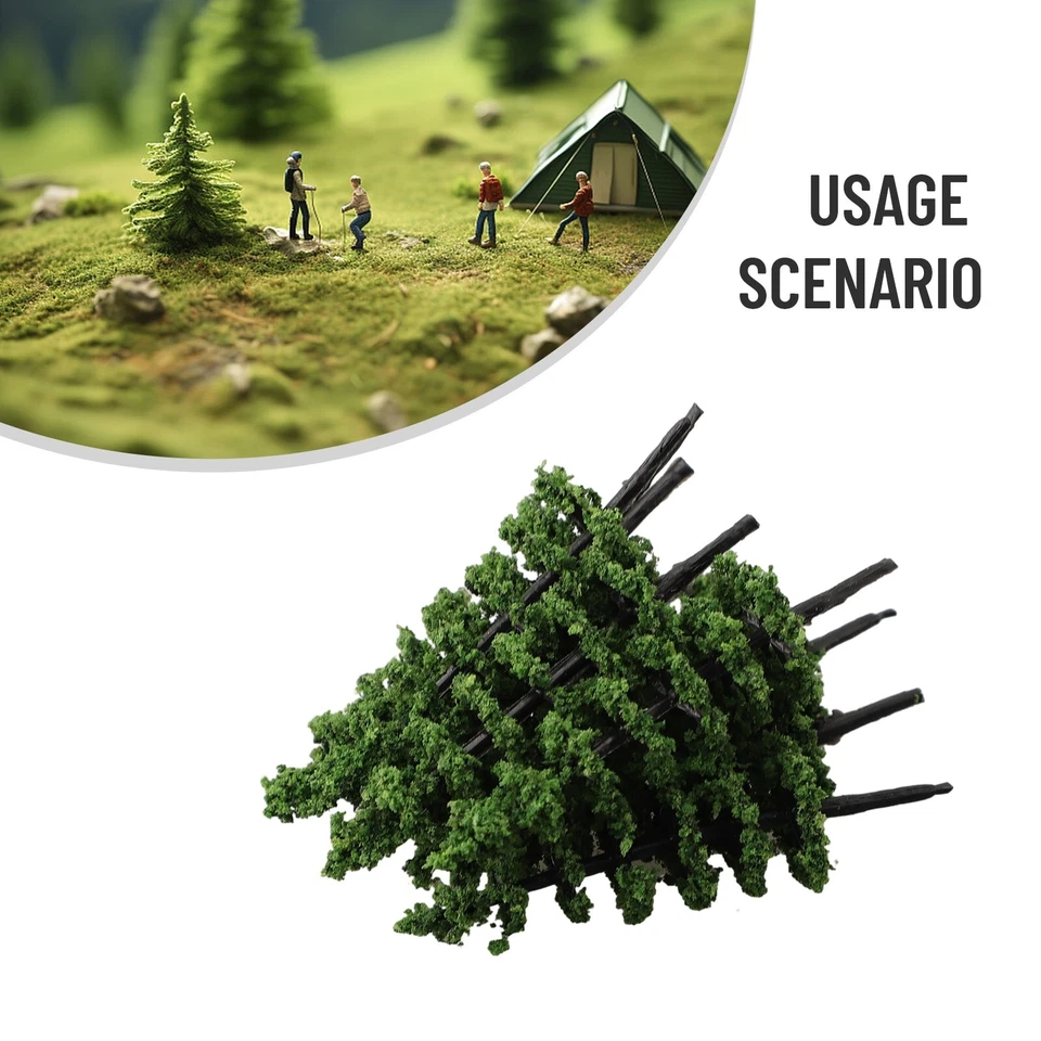 Макет железной дороги 1:160 масштаб N сделай сам модель деревьев декорации 50 мм 100 шт. - Изображение 4 из 4