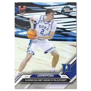 2024-25 TOPPS BOWMAN U NOW #101 COOPER FLAGG - 30 BURGER HAS DUKE IN ELITE EIGHT