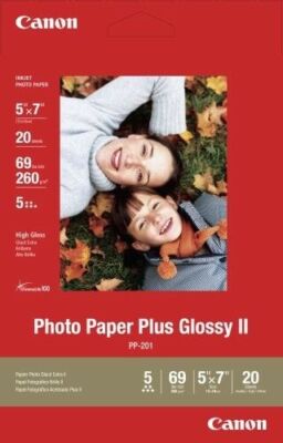 Canon Photo Paper Plus Glossy II - 5''x7'', 20 Sheets (2311B024) New.