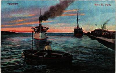 CPA AK TRIESTE Molo San Carlo ITALIEN (550172)