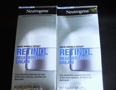 2x New/Sealed Neutrogena Rapid Wrinkle Repair Retinol Regenerating Cream 1.7floz