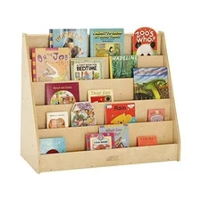 ECR4Kids-ELR-0339 Birch Hardwood Single-Sided Bookcase Display Stand for  5 S...