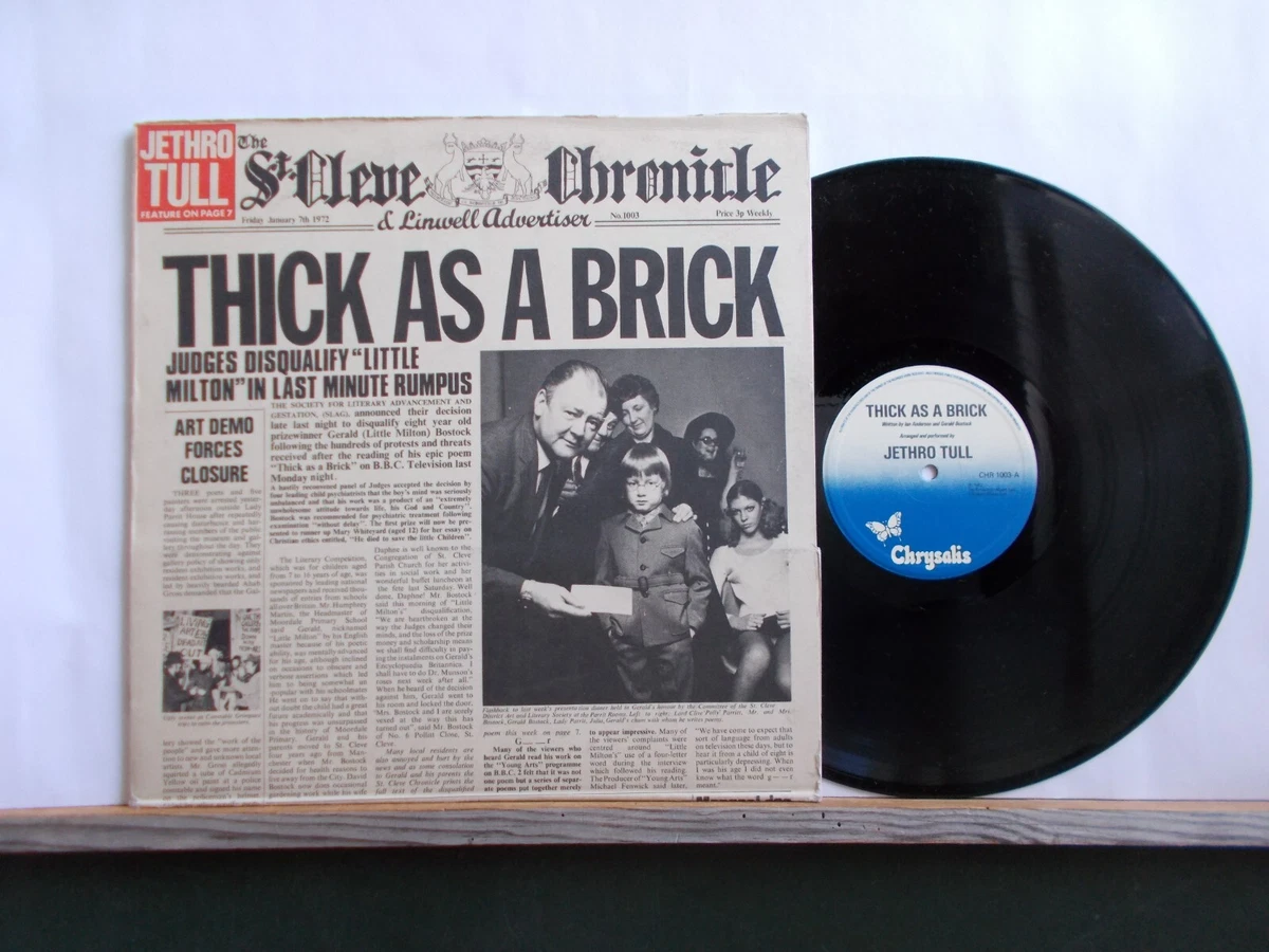 レコード 英LP Jethro Tull Thick As A Brick UK盤ステレオ