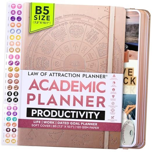 Academic Planner 2024-2025 - Dated July 2024-2025 Academic Rose Gold Astro