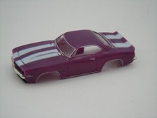 MODEL MOTORING PURPLE W/ WHITE '69 CAMARO Z28 SHELL  NEW  FITS AURORA TJET