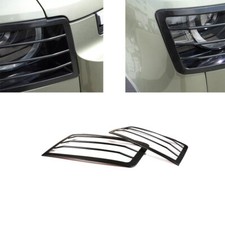 For Land Rover Defender L663 20-24 Metal Headlight Protectors Cover Grille Black