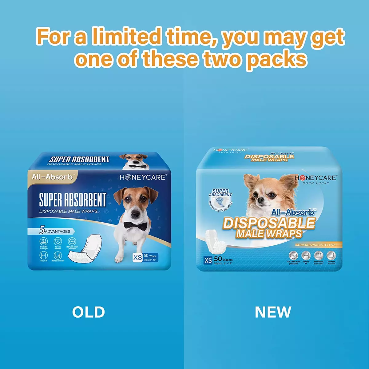 All Absorb A27 Male Dog Wrap 50 Count Extra Small eBay