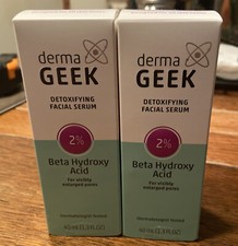 2-pack DERMA GEEK 2 Beta Hydroxy Acid Detoxifying Facial Serum 1.3oz x2