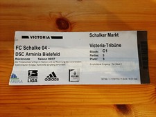 Ticket Bundesliga 2006 / 2007 Schalke - DSC Arminia Bielefeld