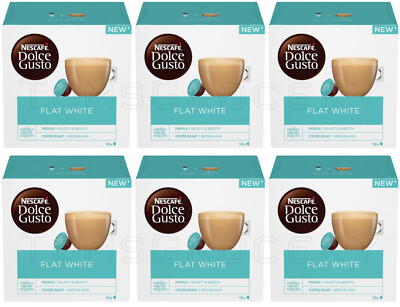 6 NESCAFE FLAT WHITE Dolce Gusto Instant Coffee Capsules Boxes
