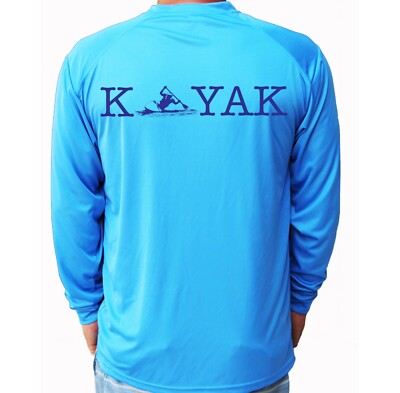 River Life Kayak Rafting Long Sleeve UPF 30 T-Shirt Sport Boat Sun UV Protection