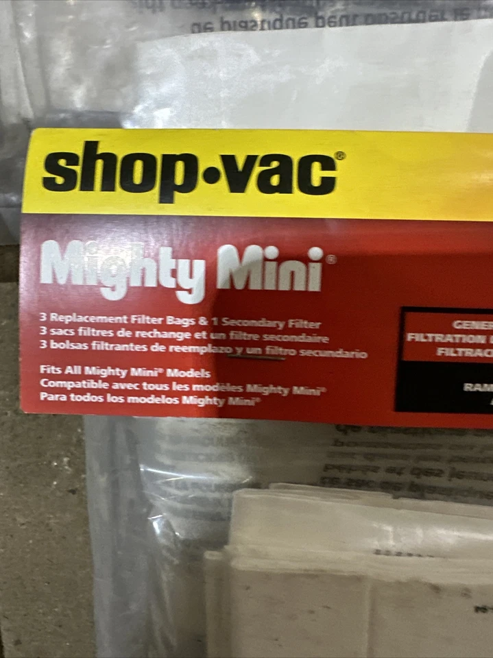 10 paquetes genuinos Mighty-Mini aspiradora 3 bolsas de aspiradora y 1 filtro secundario Foto 3 de 4