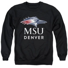 Metro State Adult Crewneck Sweatshirt Stacked, Black, S-3XL