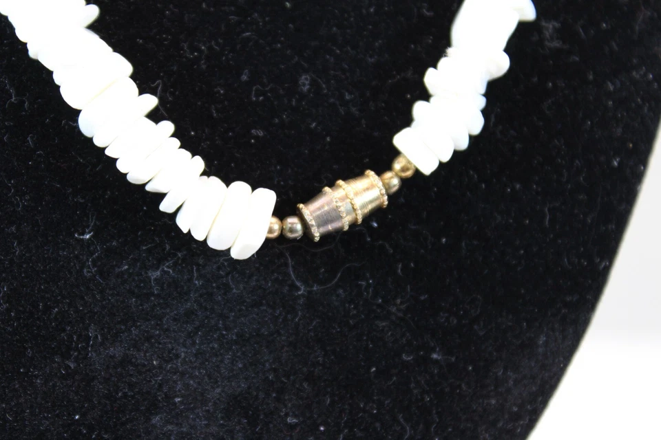 Collar Hecho a Mano 20" Variedad de Conchas Blanco y Rosa Playa Náutico Verano Foto 3 de 3