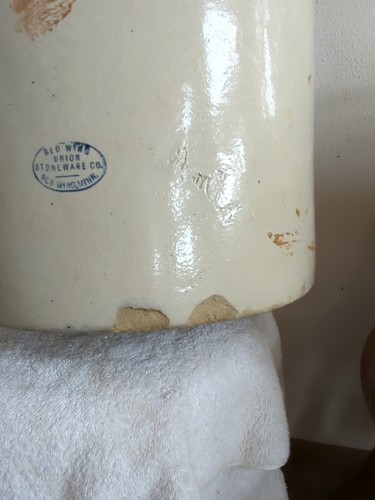 Antique Red Wing Stoneware 5 Gallon Small Wing Shoulder Jug - Picture 7 of 7