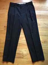 RED KAP MENS BLACK PANTS SIZE 34W x 30L WORK DRESS CASUAL PREOWNED FREE SHIPPING