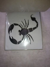 Auto Art Die Cutz Black & Grey SCORPION Window/Car Decal 4.8"x5"