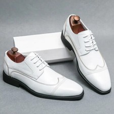 Men's Lace Up Wing Tip Oxfords Formal Dress Business Wedding Shoes Fashion Party