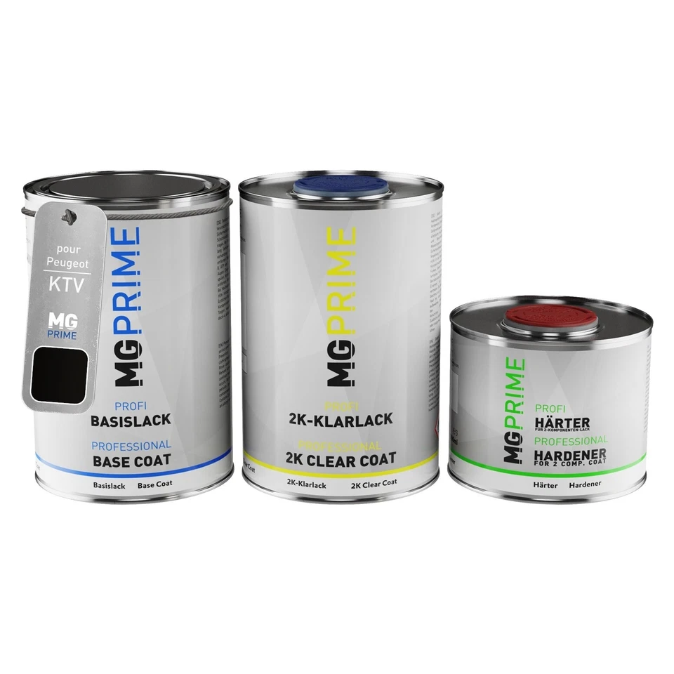 Peinture voiture kit de pot pour Peugeot KTV Noir Perla Nera Nera Black 2,5l - Photo 1/4