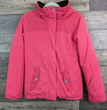 Roxy Ski Snowboard Jacket Womens Size 14 Xl Pink Hood Waterproof Dryflight 10k