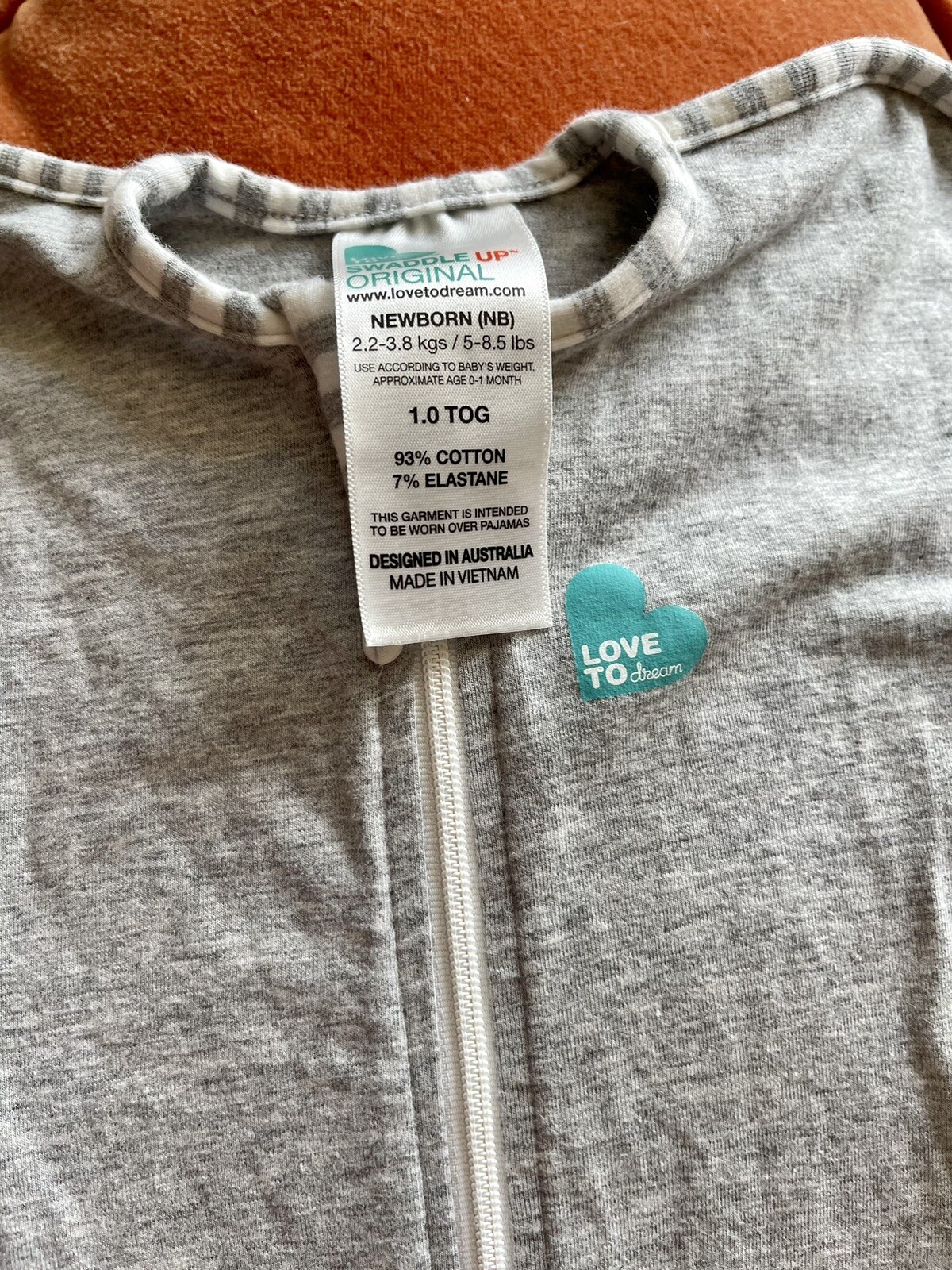 Love To Dream Swaddle UP Adaptive Original Swaddle Wrap Grey 🩶🤍 White