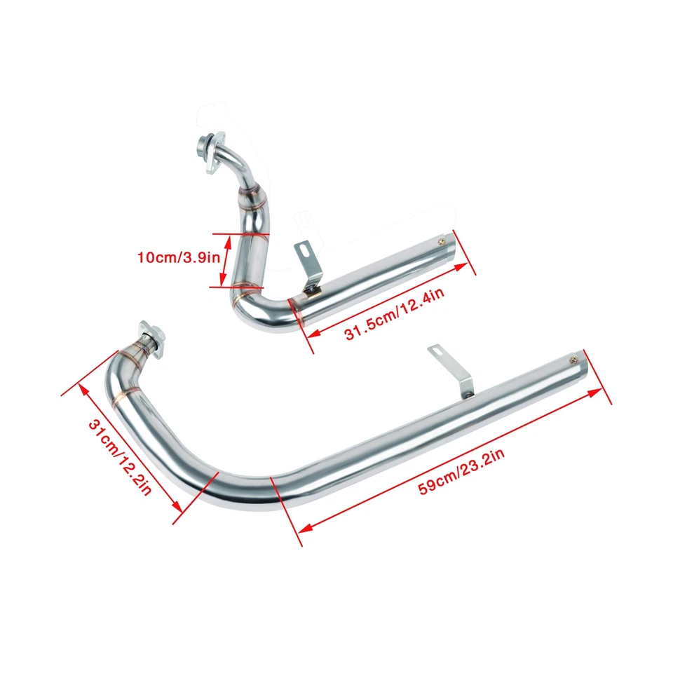 Silenciador sistema escape tubo con silenciador para Yamaha Virago 125 250 XV125 XV250 Foto 3 de 4