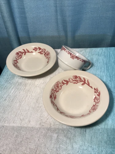 Vintage Restaurant Ware Jackson China Coffee Tea Cup & Shenango Bowls Stoneware