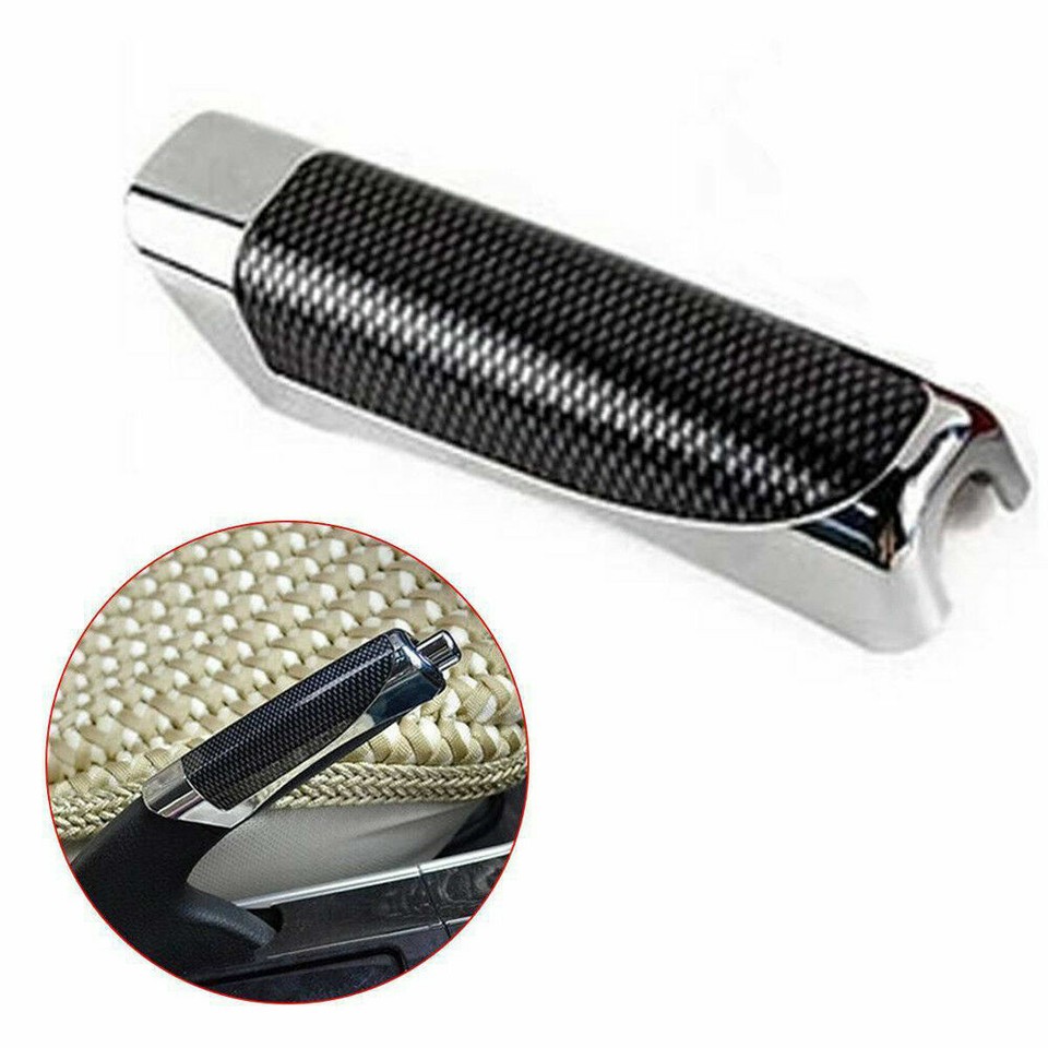 Car Carbon Fiber Style Hand Brake Handle Hand Break Protect Cover