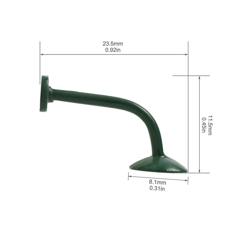 10Pcs Model Hanging Lamp 1:87 Outdoor Wall Goose Neck Light HO Scale Warm LED - Image 2 of 4