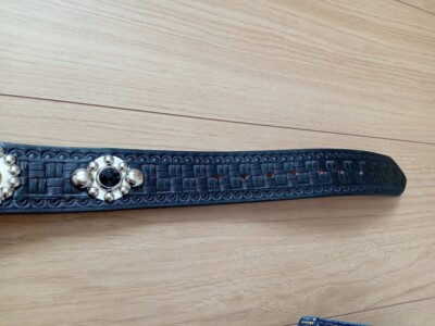 1950s Vintage Bruce Springsteen Design Carving Studded Belt 1950s Vintage Bruce Springsteen Design Carving Studded Belt