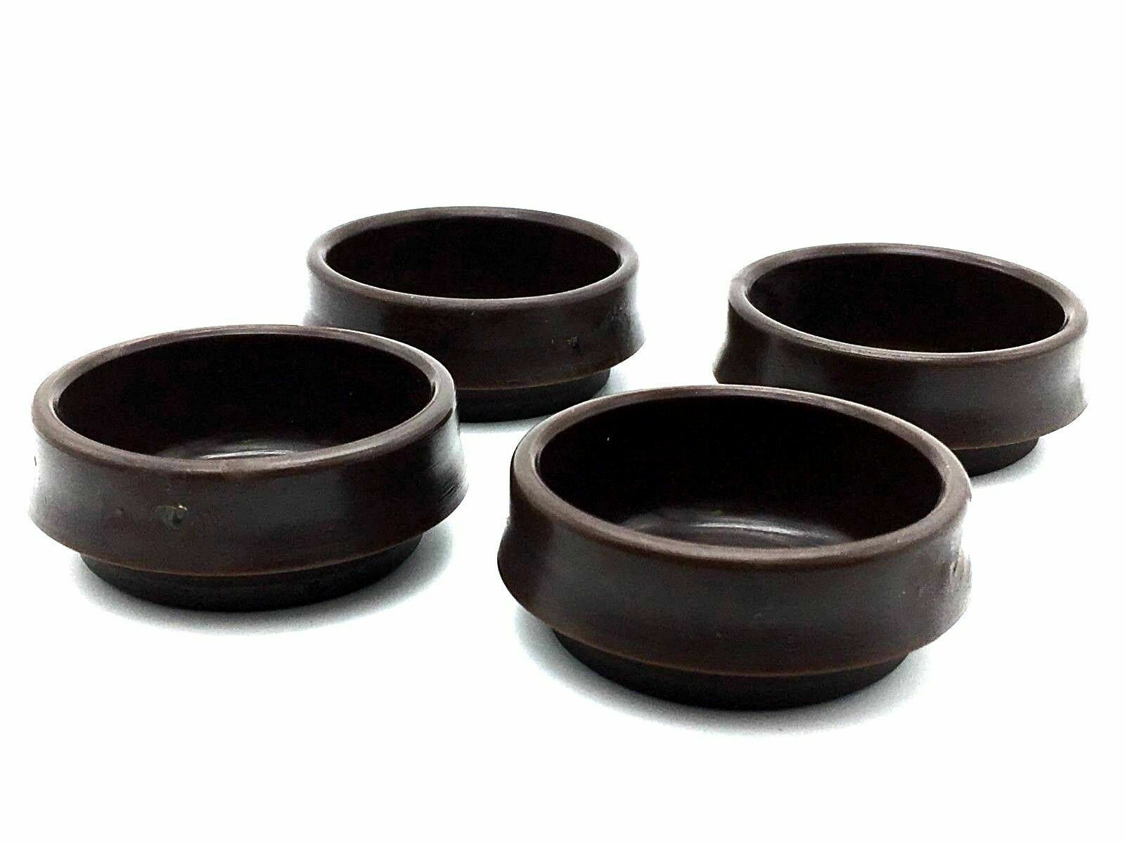 CASTOR CUPS 50mm brown strong caster floor protectors / carpet glides