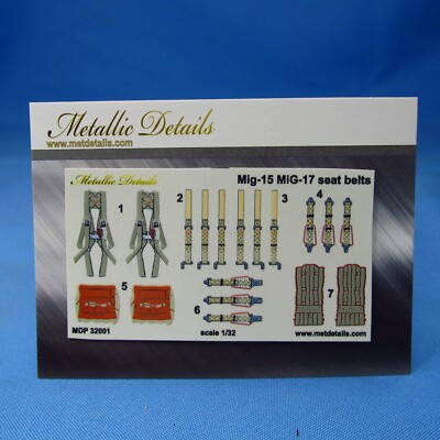 MiG-15 / MiG-17, Seat Belts (3D Decals) 1:32 MDP32001 - For Model Kits Aircraft