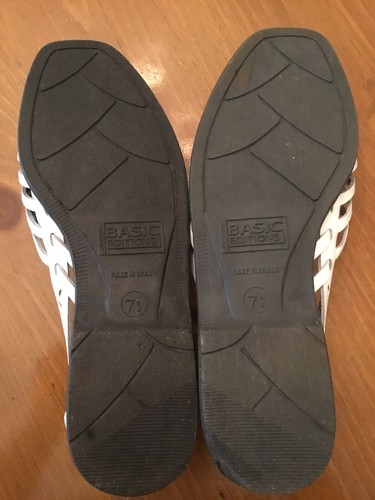 Mocasín Haisa Estilo 40705 Cuero Blanco Basic Editions Talla 7.5 - Imagen 8 de 10