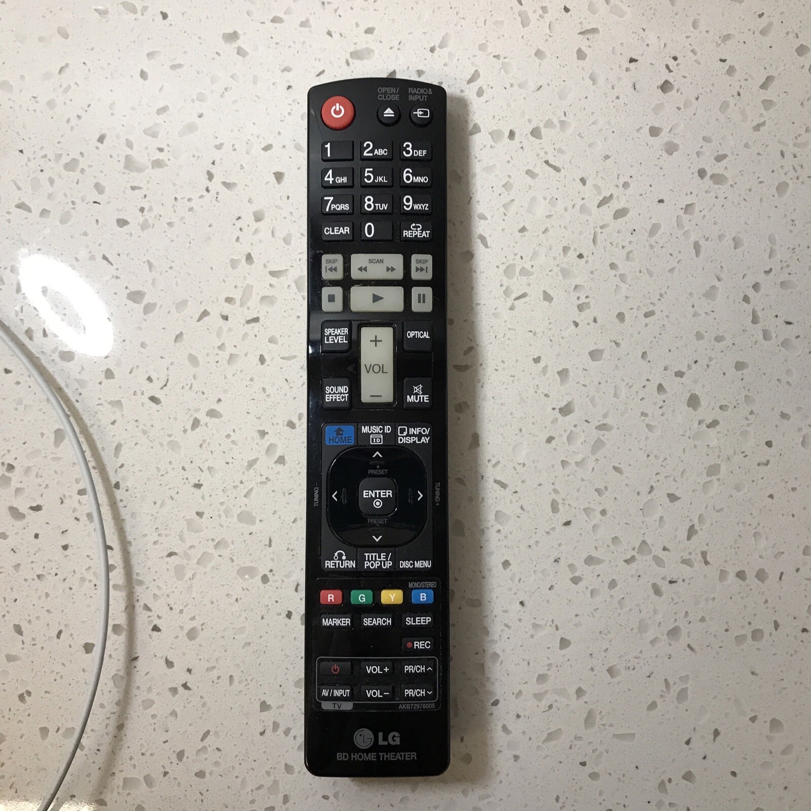 LG AKB 72976005 Home Theater Remote Untested No Battery Cover  