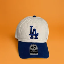 '47 Brand Los Angeles LA Dodgers Clean Up MLB Dad Hat Cap White/Blue