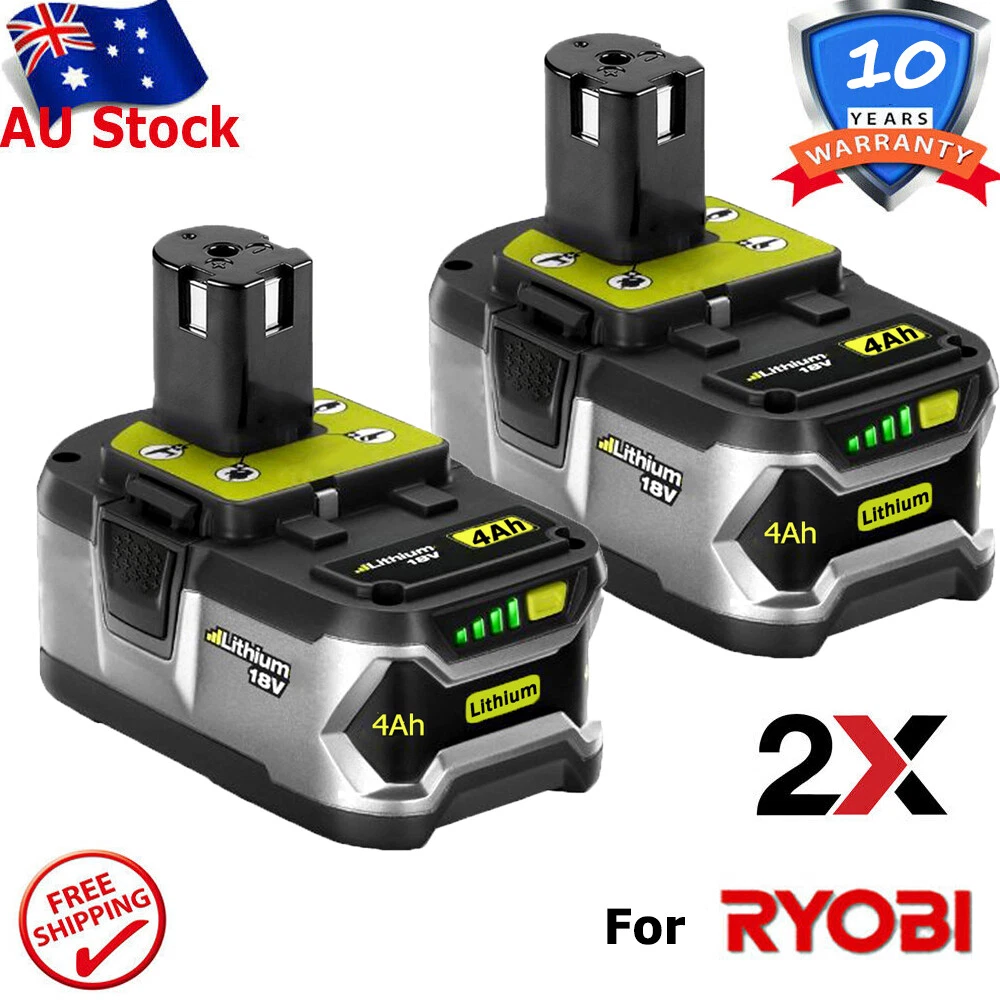2pack 18V 4.0AH For Ryobi One Plus P108 Lithium ion Battery