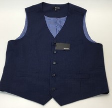 Murano, Men's Polyester Blend Dress Vest ST5VM040, Navy, Small