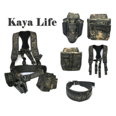 KAYA Korean Military Surplus Tool Belt & Suspenders With Pouches