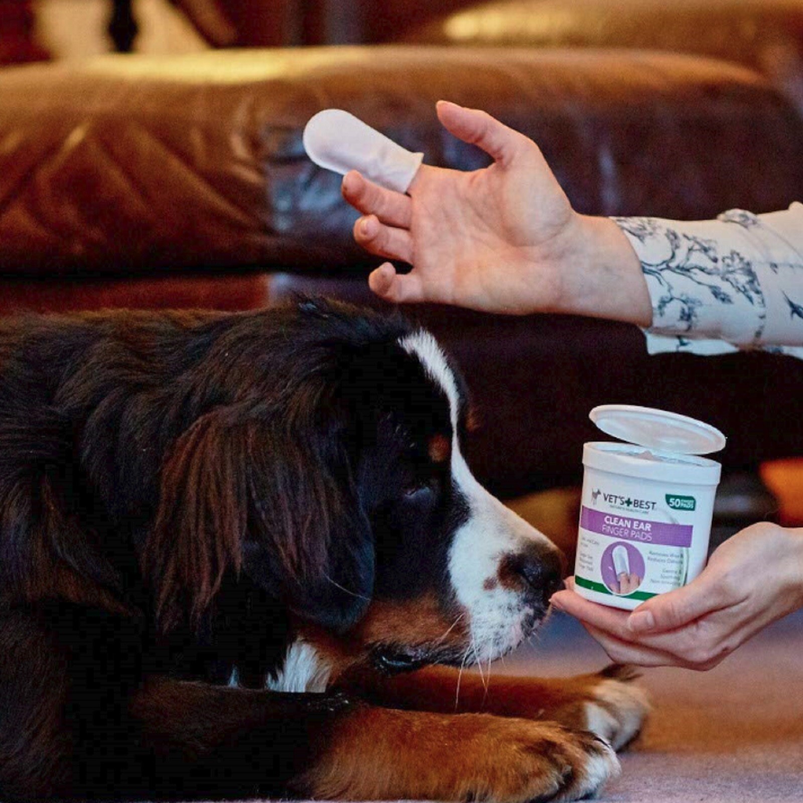 Vets Best Clean Ear Wipes Remove Wax Odours Finger Pads For Dogs 50