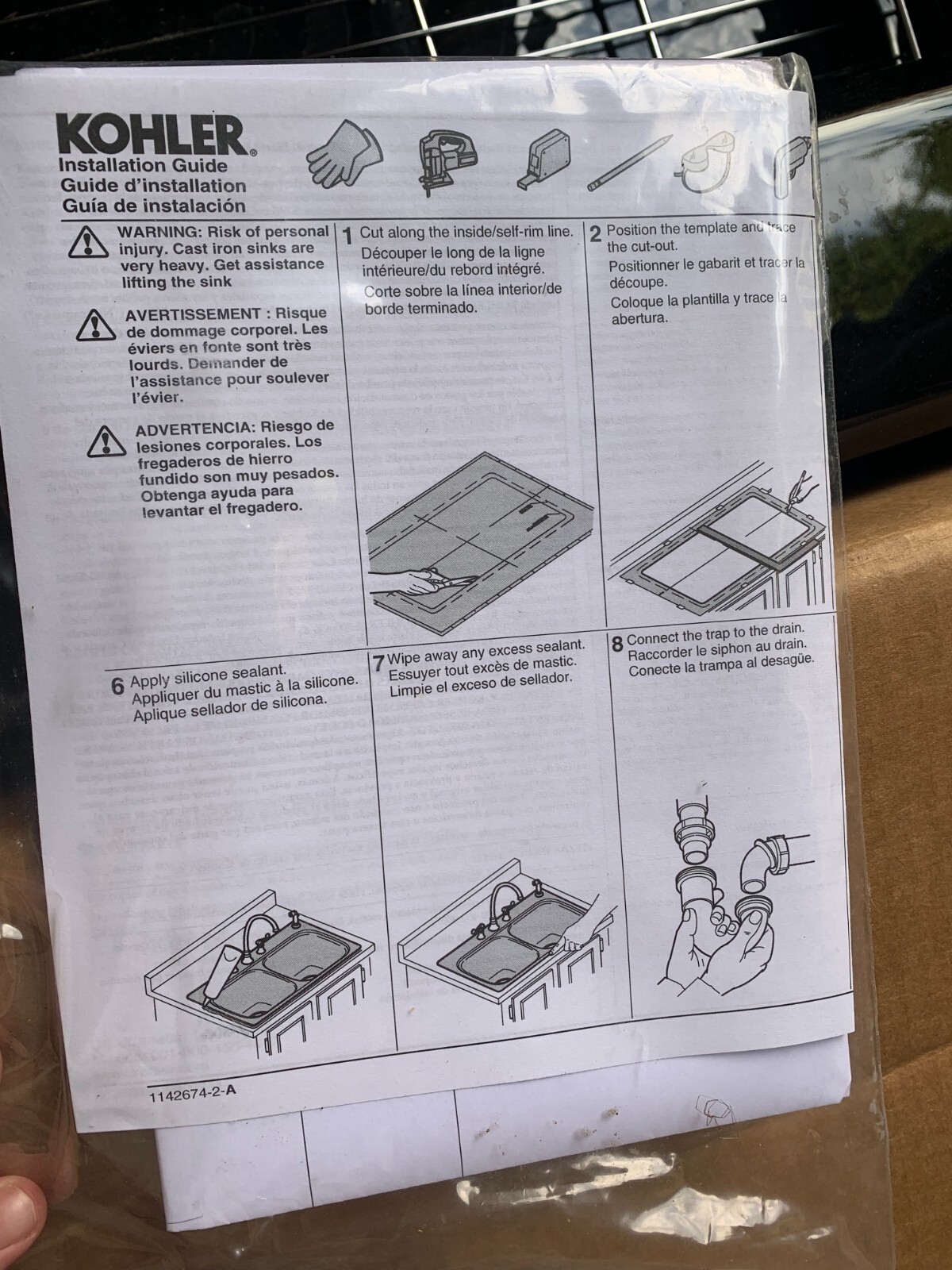 KOHLER K58714A27 Riverby Single Bowl TopMount Kitchen Sink with