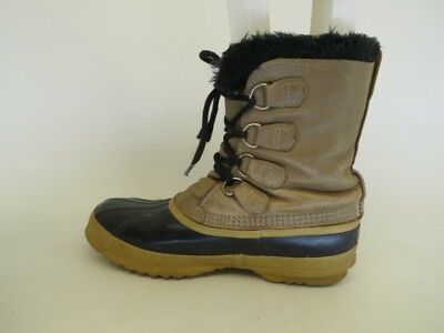 Sorel Womens Size 8 M Brown Black Leather / Rubber  display picture 1