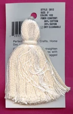 3" NATURAL COLOR TASSELS LOT OF 6 TRIM HOLLYWOOD TRIMS 102 