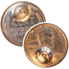 Rare MASONIC Wheat penny token 1919 stamped punch bump penny