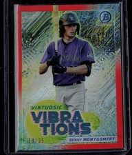 2022 Bowman #VV-17 Benny Montgomery Virtuosic Vibrations Orange Refractors #/25